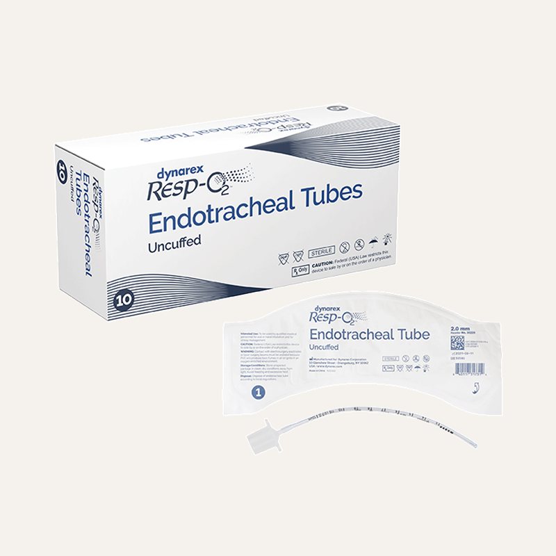 [PTQ-100000110] Resp-O2 Endotracheal Tube - Uncuffed (Uncuffed 2.0 mm)