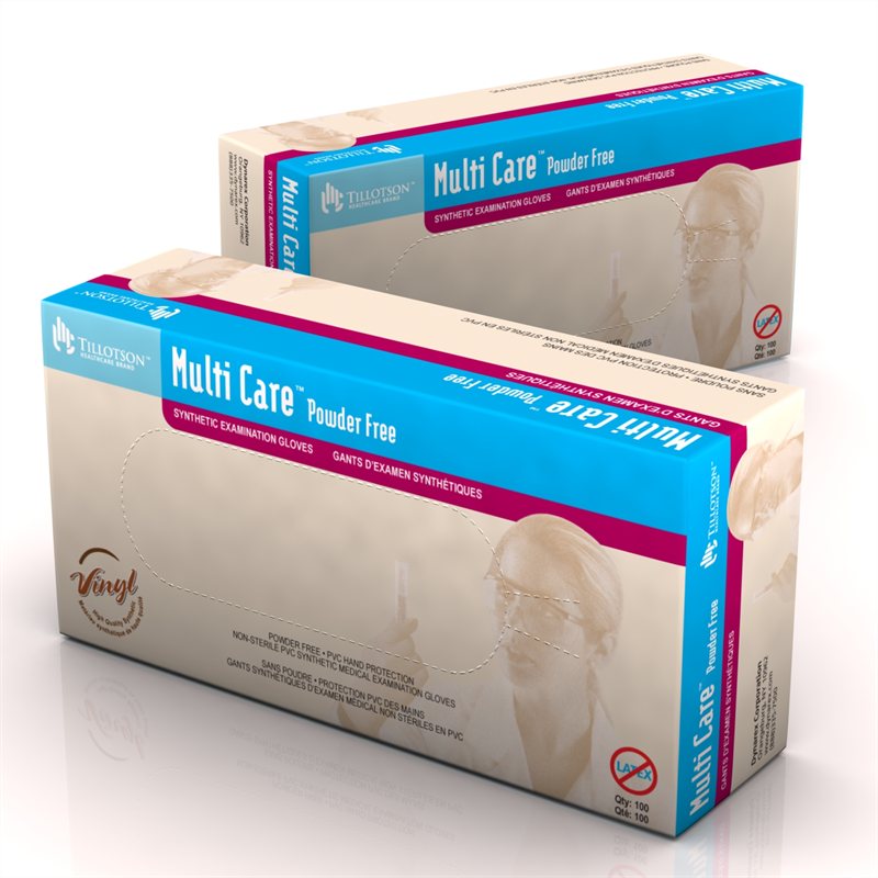 [PTQ-100001136] Tillotson Multi Care Vinyl Exam Gloves, Powder-Free (L)