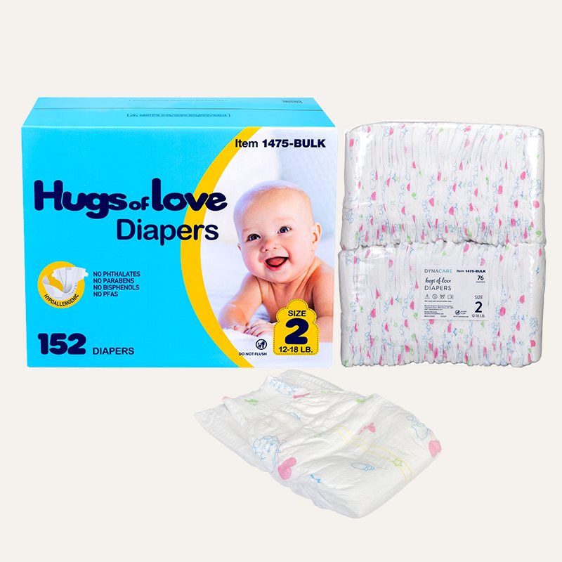 [PTQ-100001419] DynaCare Hugs of Love Diapers (2, 12-18 lb)