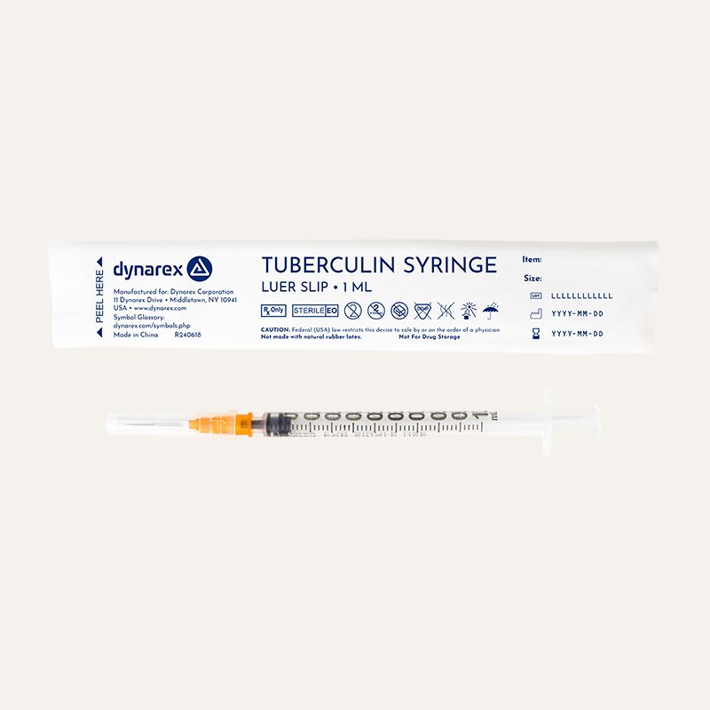 [PTQ-100000143] Dynarex Tuberculin Syringes (25G, 5/8" needle)