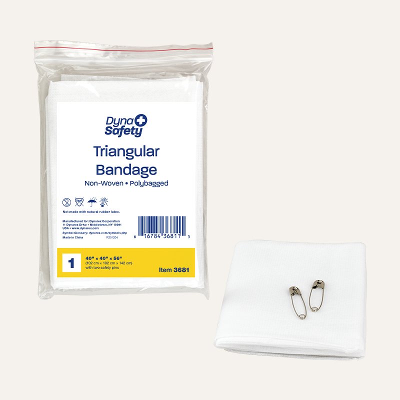 [PTQ-100000150] DynaSafety Triangular Bandages (Bandage - Non-Woven 40 x 40 x 56in)