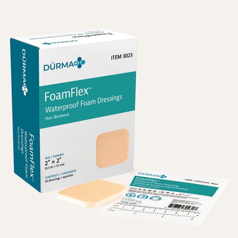 [PTQ-100001621] Durma+ FoamFlex™ Non-Adhesive Waterproof Foam Dressings (2"x2")