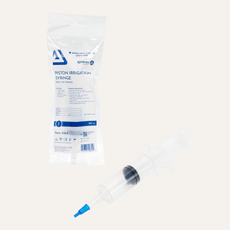 [PTQ-100001782] Dynarex Piston Irrigation Syringes (60cc) - Non-Sterile)