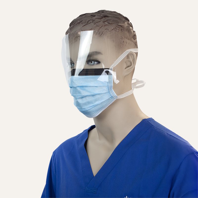 [PTQ-100000240] Dynarex Surgical Face Masks (& Plastic Shield - Blue)