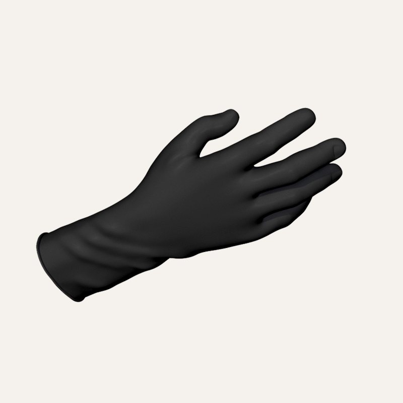 [PTQ-100002448] SafeTouch Safe-Touch Black Nitrile Exam Gloves, Powder-Free (L)