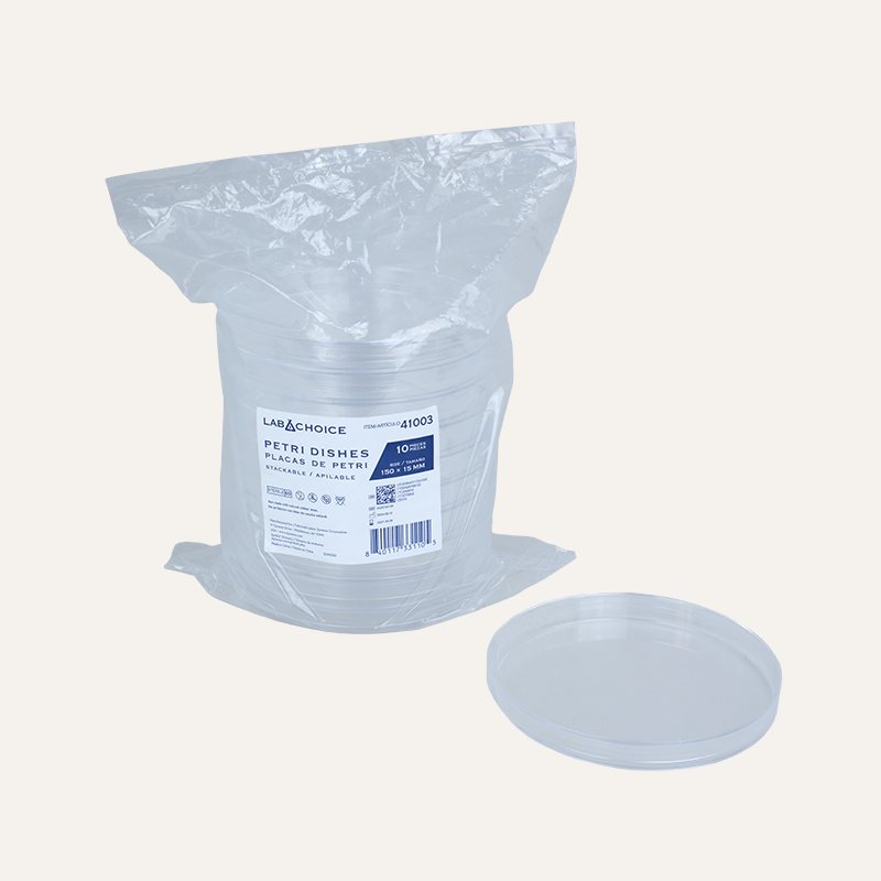 [PTQ-100000315] LabChoice Stackable Petri Dishes (150mm x 15mm)