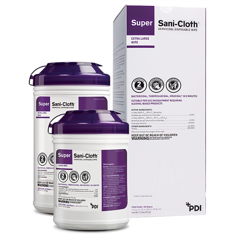 [PTQ-100003611] PDI Sani-Cloth Super Germicidal Disposable Cloth, Lg Canister - 160ct