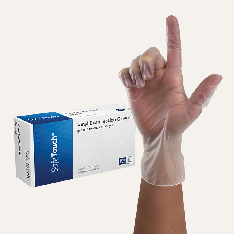 [PTQ-100000694] SafeTouch Safe-Touch Vinyl Exam Gloves, Powder-Free (Safe-Touch® Vinyl Exam Gloves- Powder-Free - L)