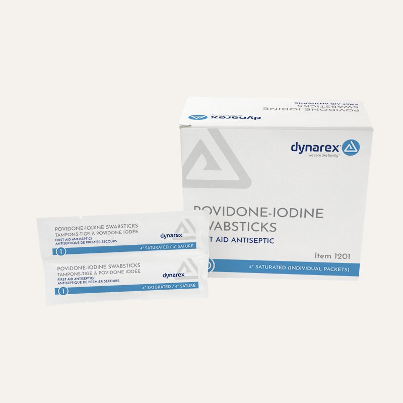 [PTQ-100000845] Dynarex Povidone-Iodine Swabsticks (1 swabstick per packet)