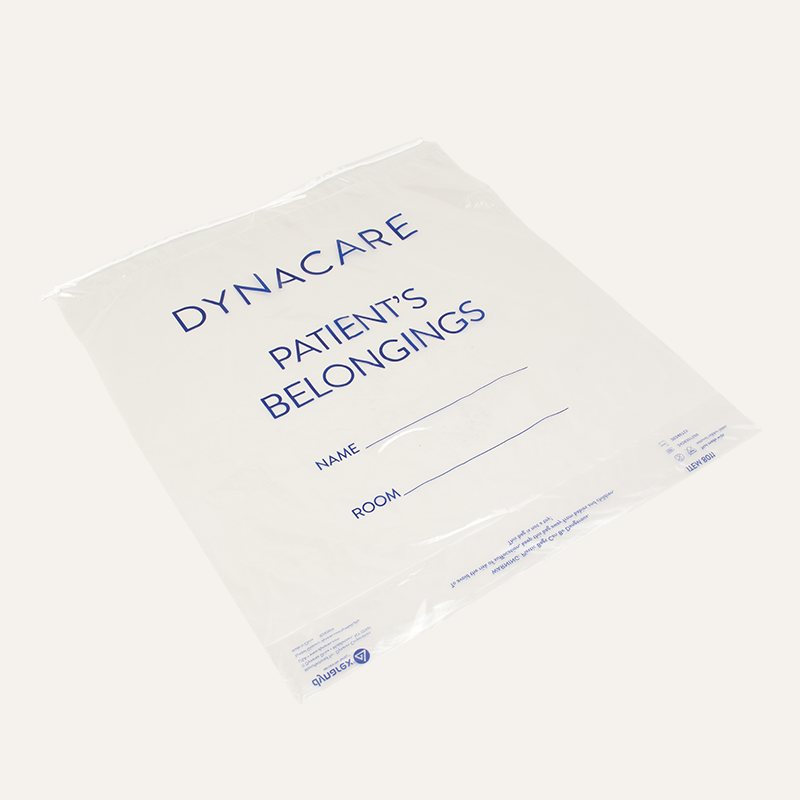 [PTQ-100000907] DynaCare Patient's Belongings Bags (16" x 18" x 4", Clear, 250/cs)