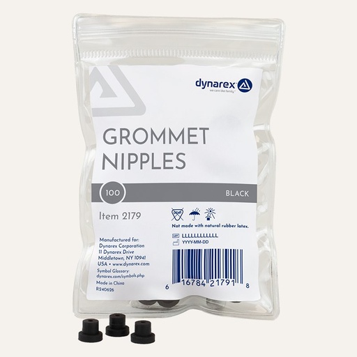 Dynarex Grommet Nipples Black